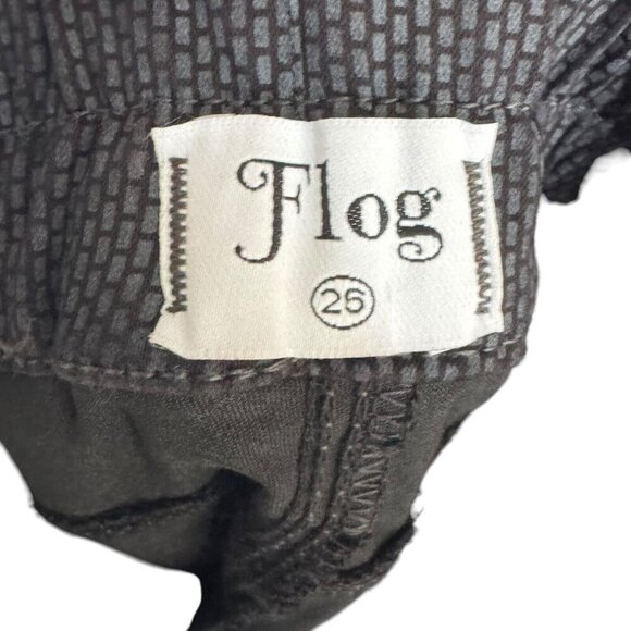 Bevy Flog Shely Jogger Pants Size 26 drawstring waist black gray honeycomb print - Picture 6 of 9